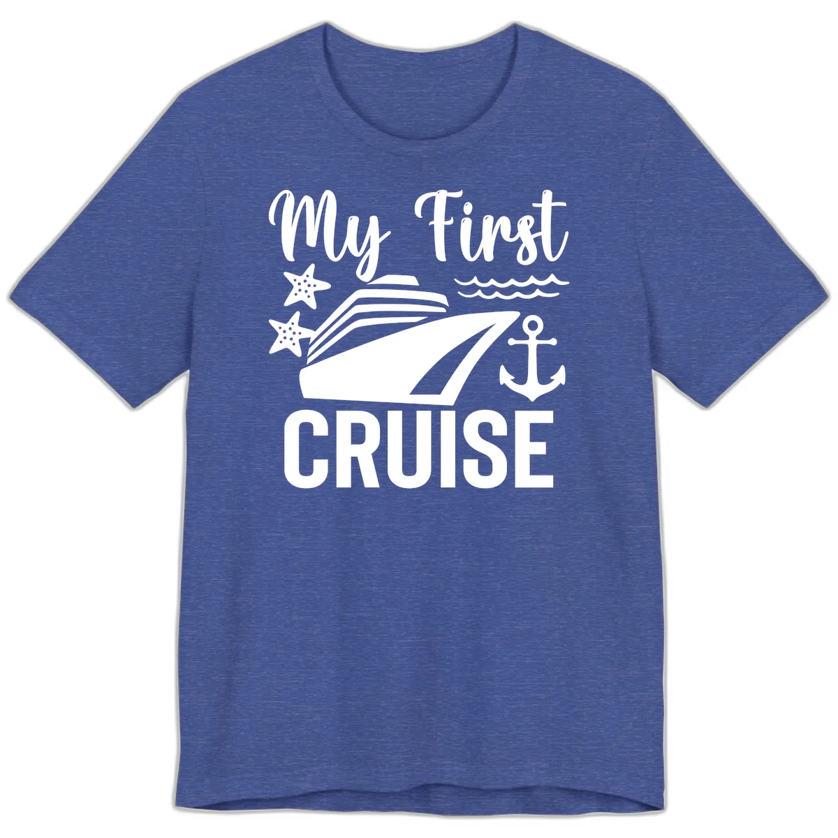 My First Cruise Premium T-Shirt in Heather True Royal