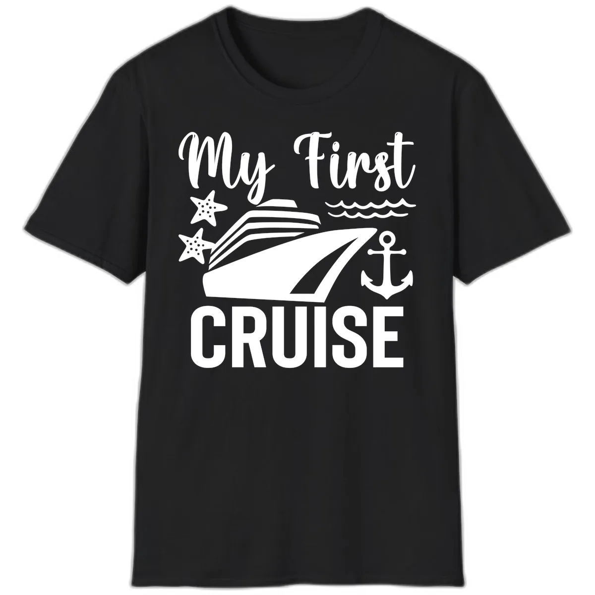 My First Cruise T-Shirt in Black