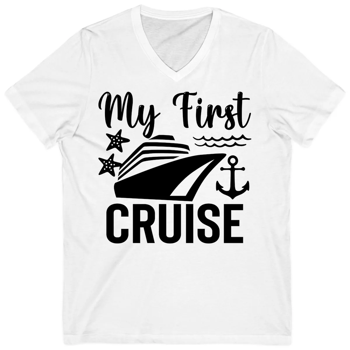 My First Cruise V-Neck in White