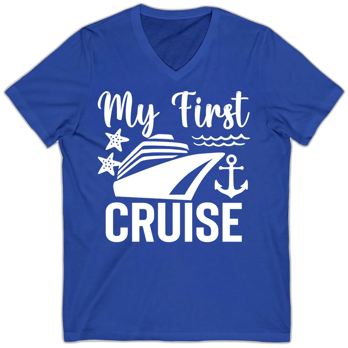 My First Cruise V-Neck in True Royal