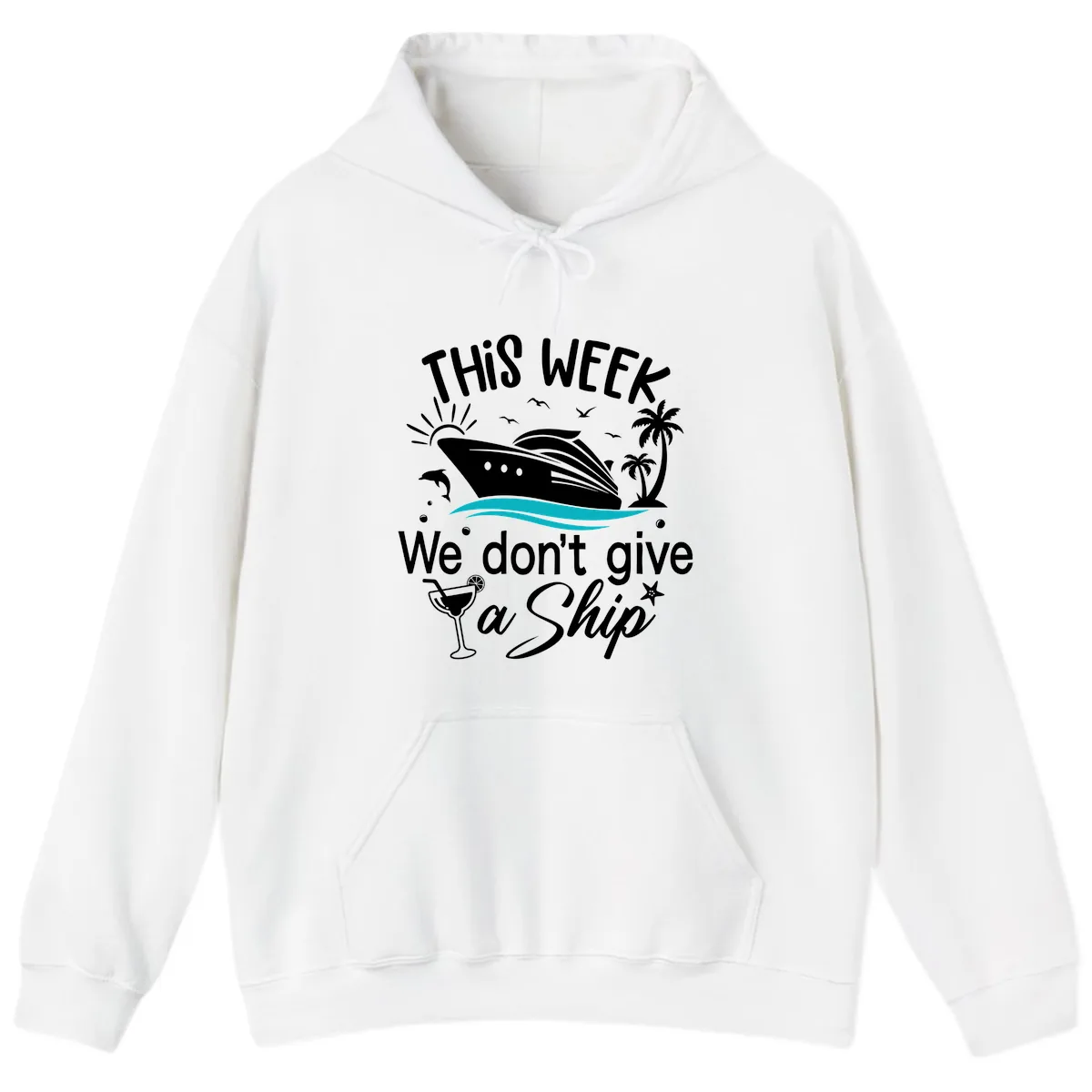 We Don't Give A Ship Hoodie in White