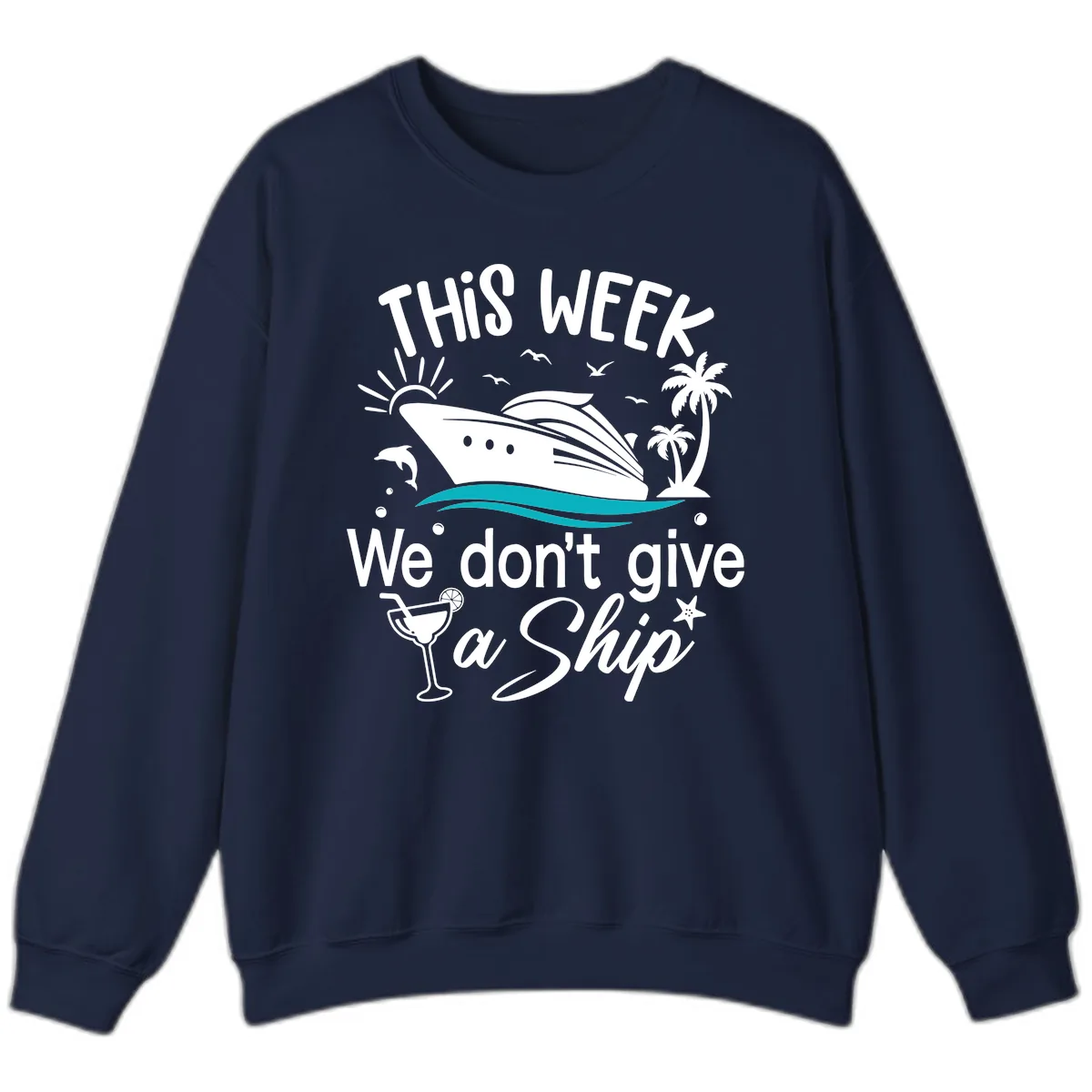We Don't Give A Ship Sweatshirt in Navy
