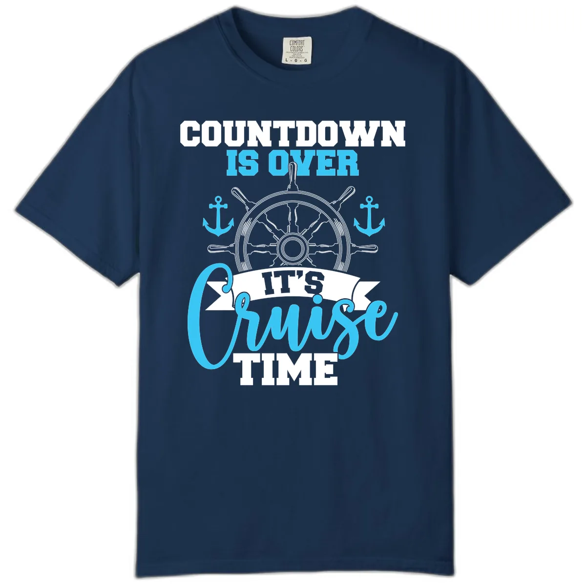 Countdown Is Over Cruise Time Comfort Color in Navy