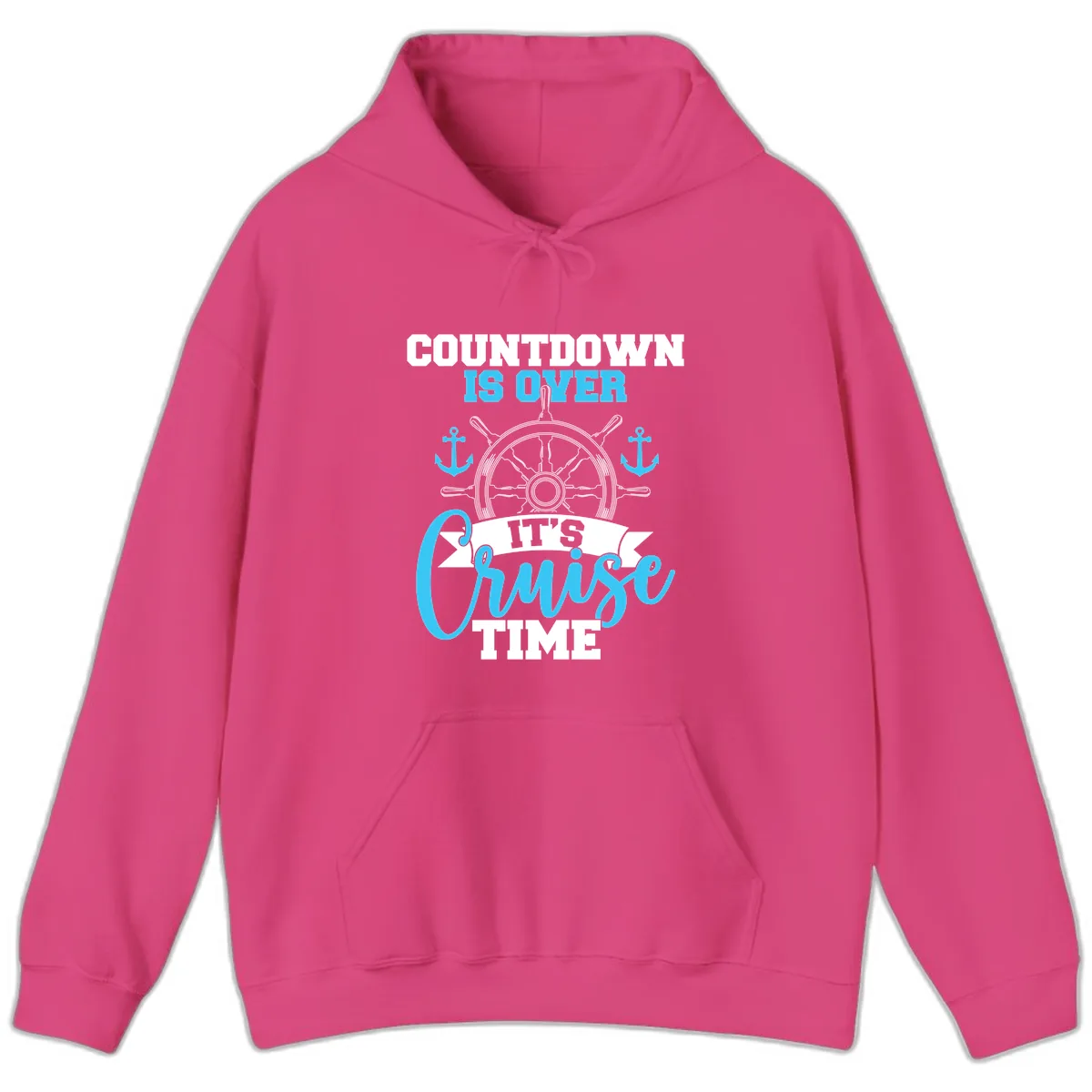 Countdown Is Over Cruise Time Hoodie in Heliconia