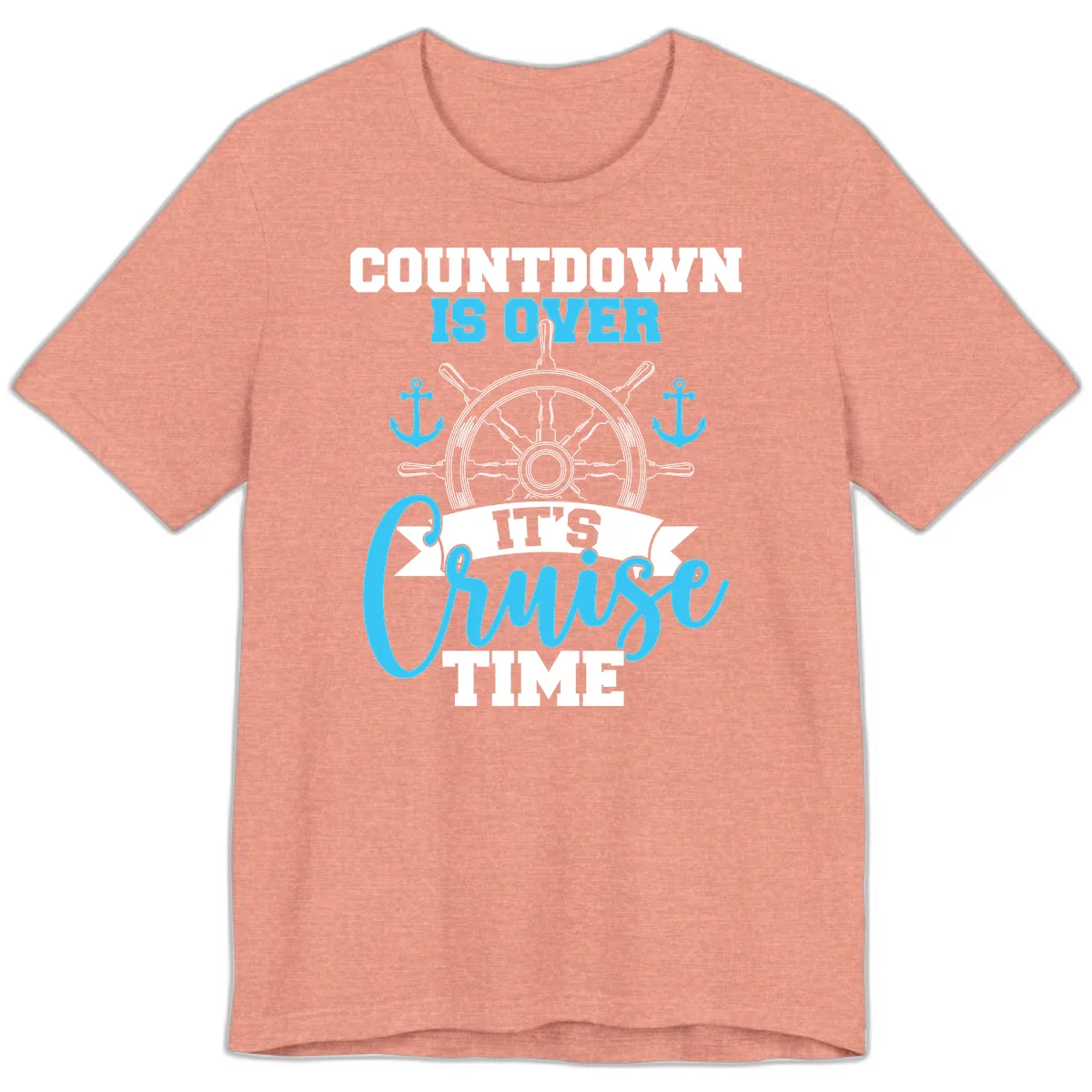 Countdown Is Over Cruise Time Premium T-Shirt in Heather Sunset