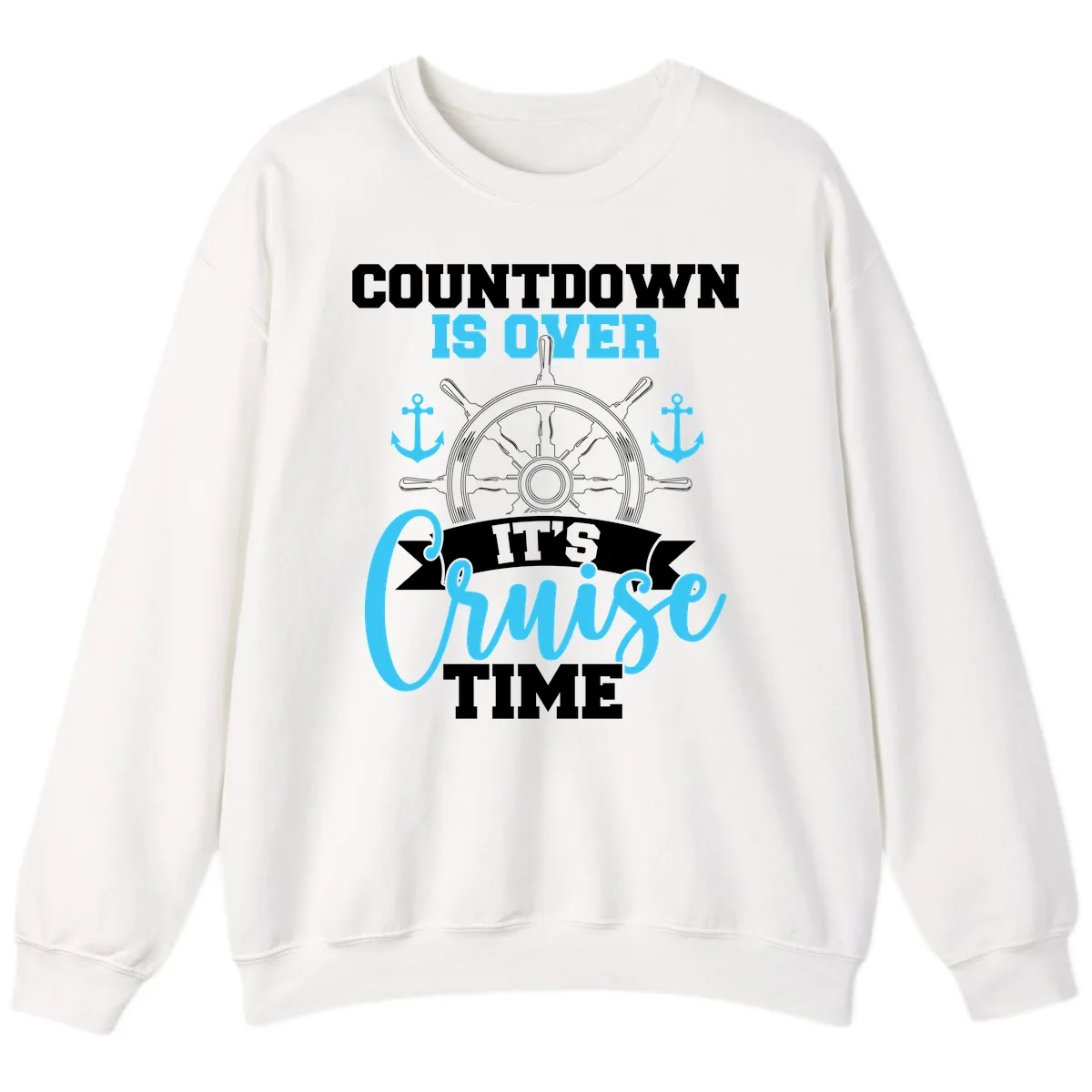 Countdown Is Over Cruise Time Sweatshirt in White