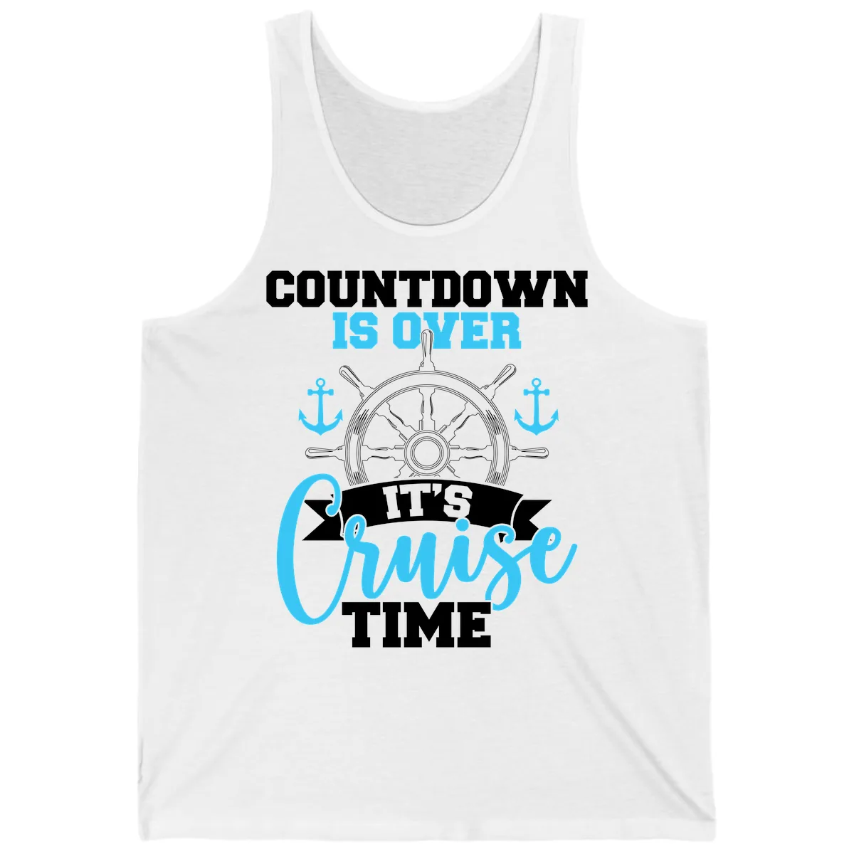 Countdown Is Over Cruise Time Tank in White