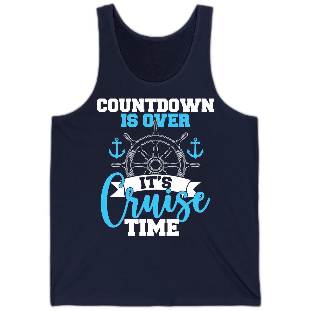 Countdown Is Over Cruise Time Tank in Navy