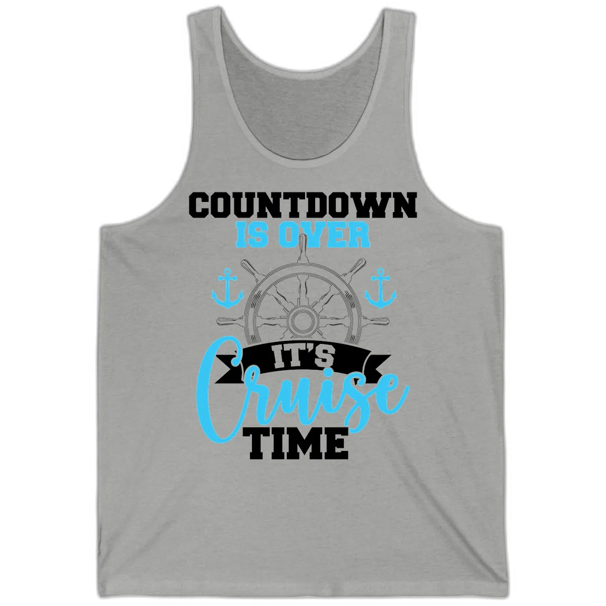 Countdown Is Over Cruise Time Tank in Athletic Heather
