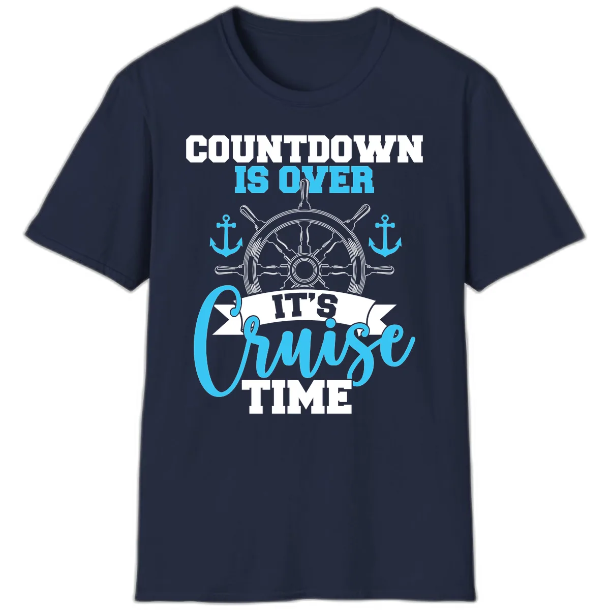 Countdown Is Over Cruise Time T-Shirt in Navy