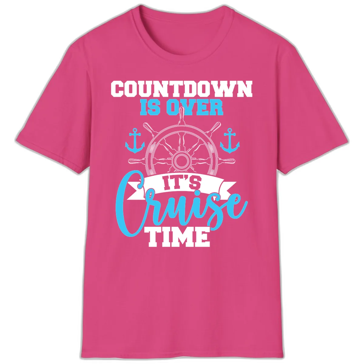 Countdown Is Over Cruise Time T-Shirt in Heliconia