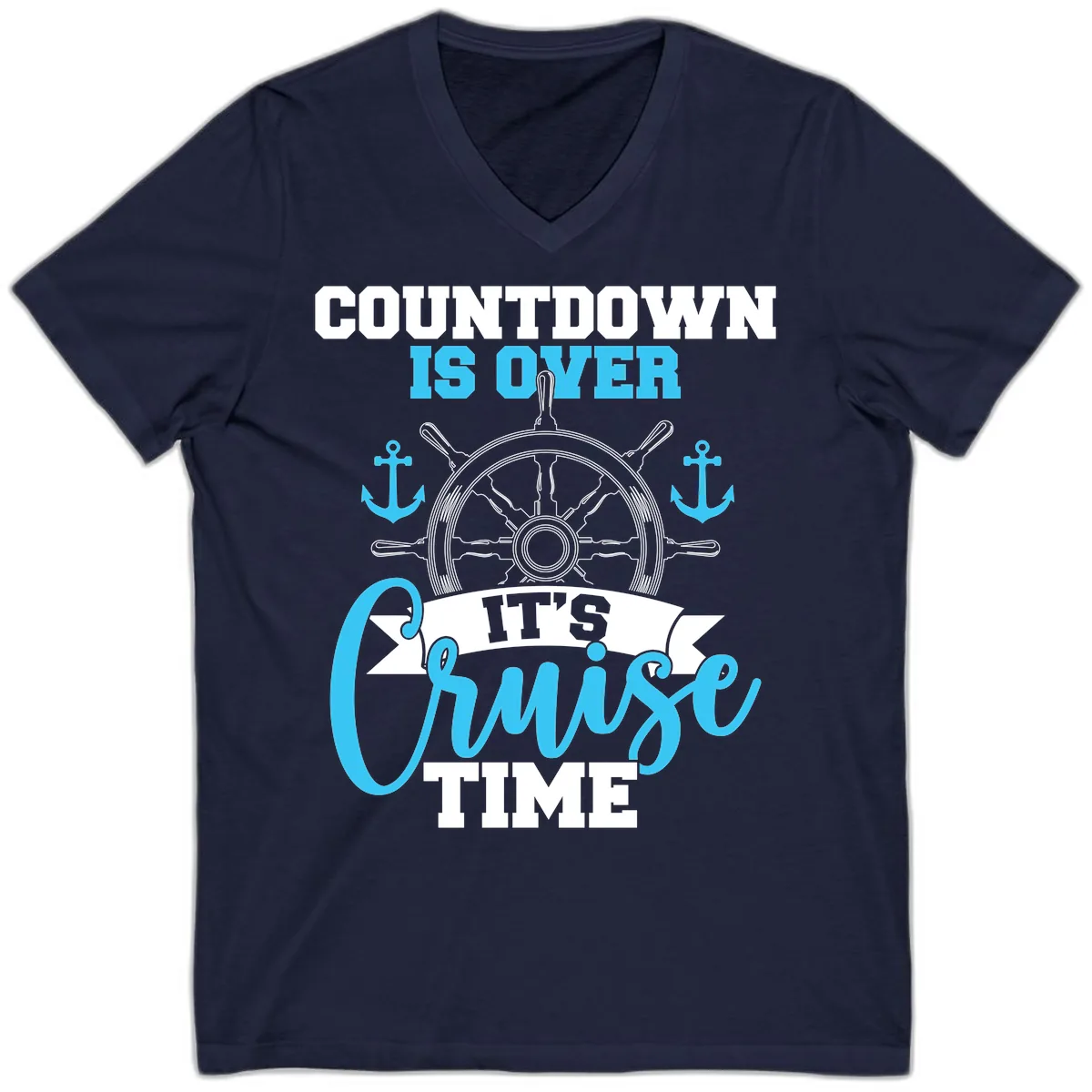 Countdown Is Over Cruise Time V-Neck in Navy