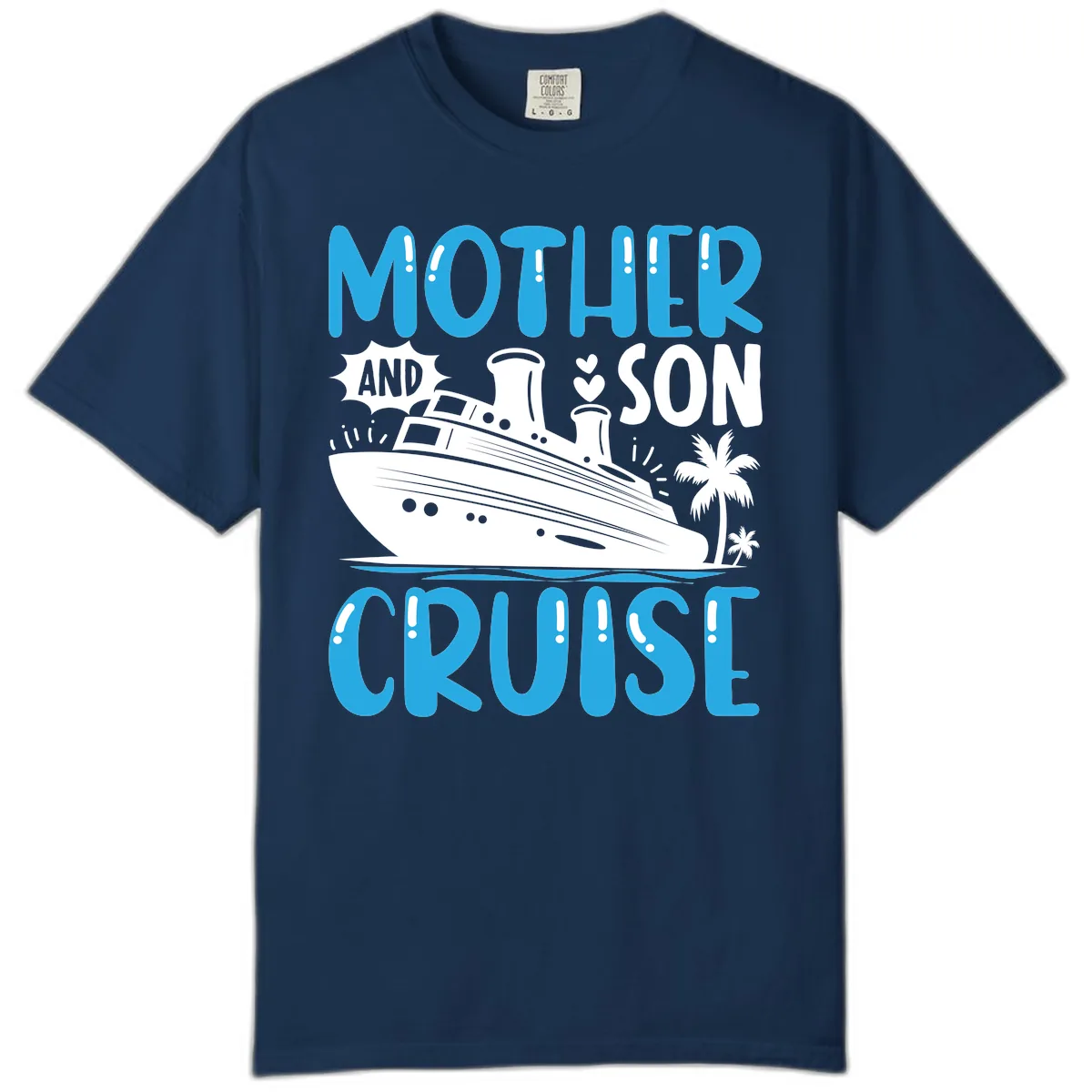 Mother And Son Cruise Comfort Color in Navy