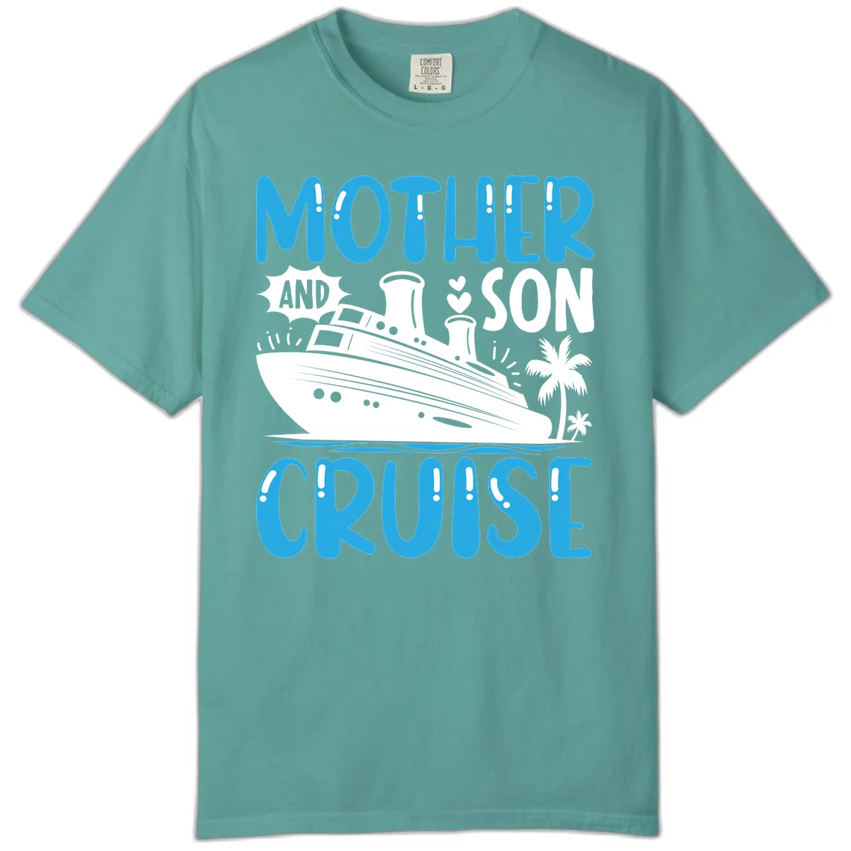 Mother And Son Cruise Comfort Color in Seafoam