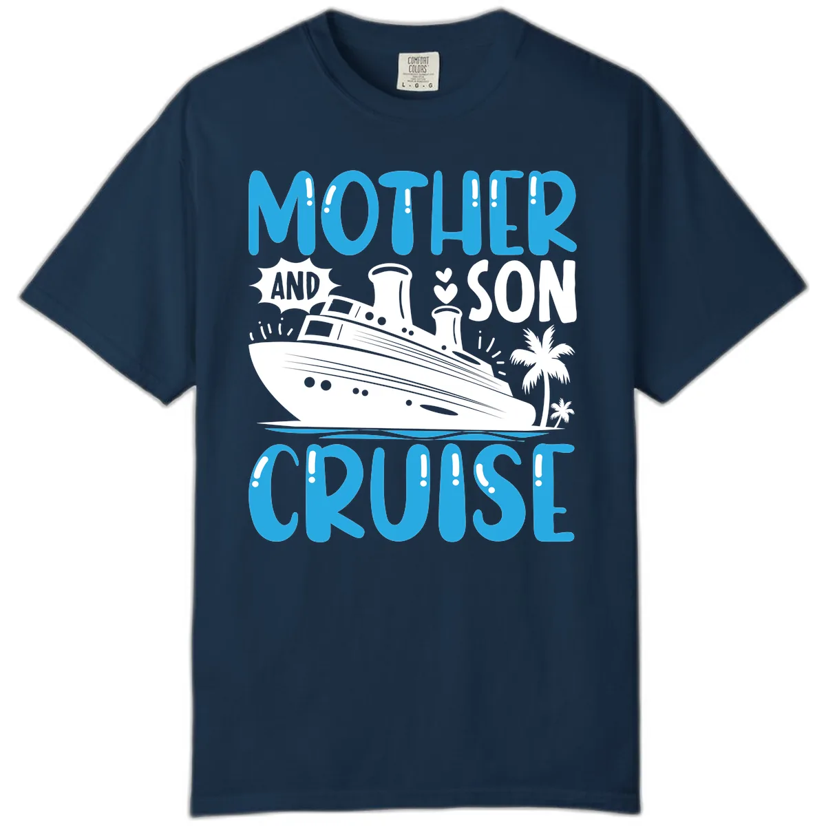 Mother And Son Cruise Comfort Color in True Navy