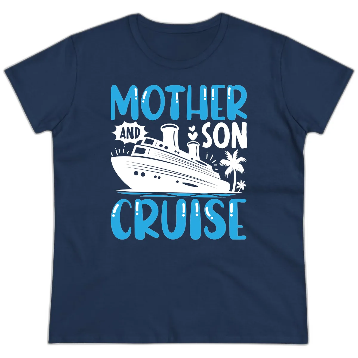 Mother And Son Cruise Ladies Tee in Navy