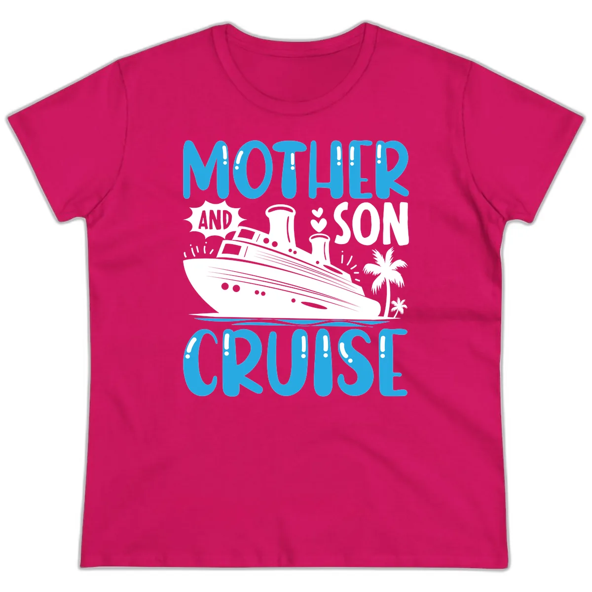 Mother And Son Cruise Ladies Tee in Heliconia