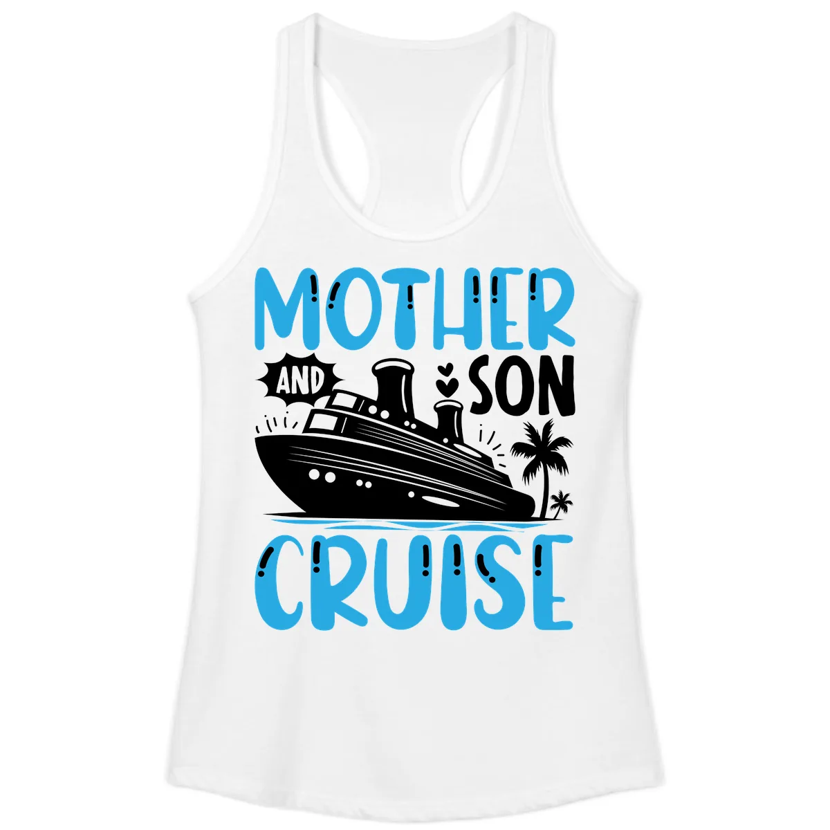 Mother And Son Cruise Ladies Tank in White
