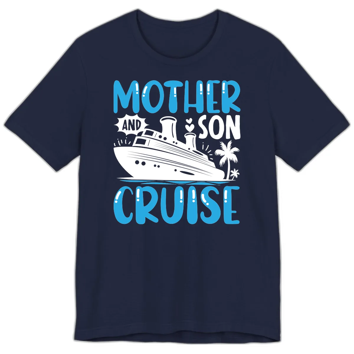 Mother And Son Cruise Premium T-Shirt in Navy