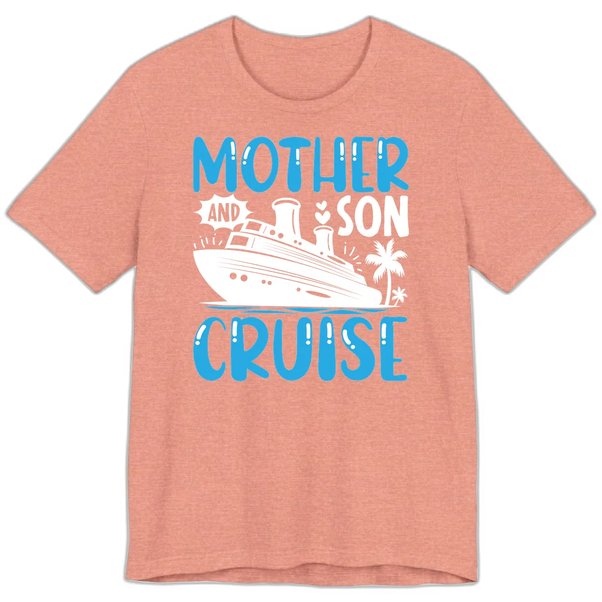 Mother And Son Cruise Premium T-Shirt in Heather Sunset