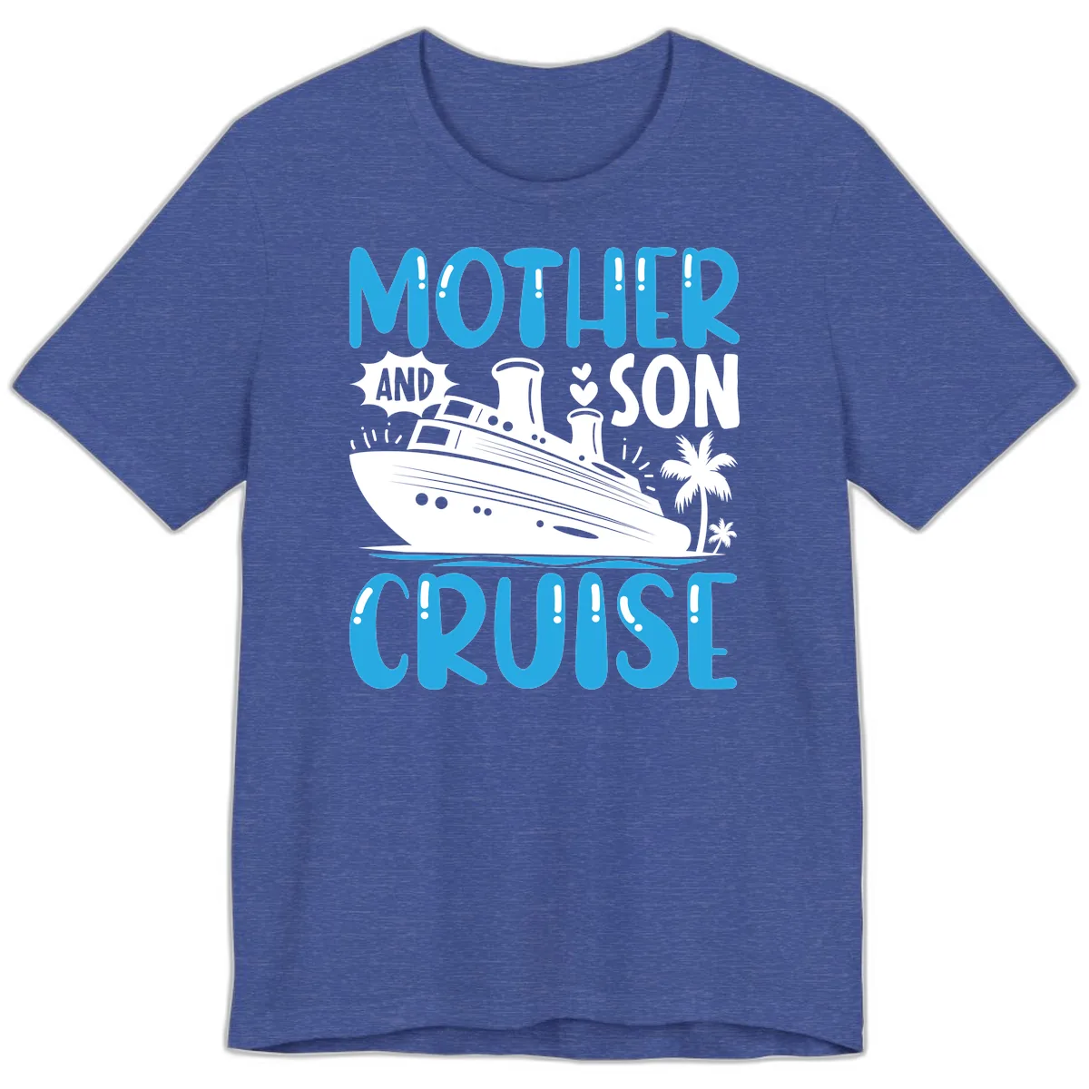 Mother And Son Cruise Premium T-Shirt in Heather True Royal