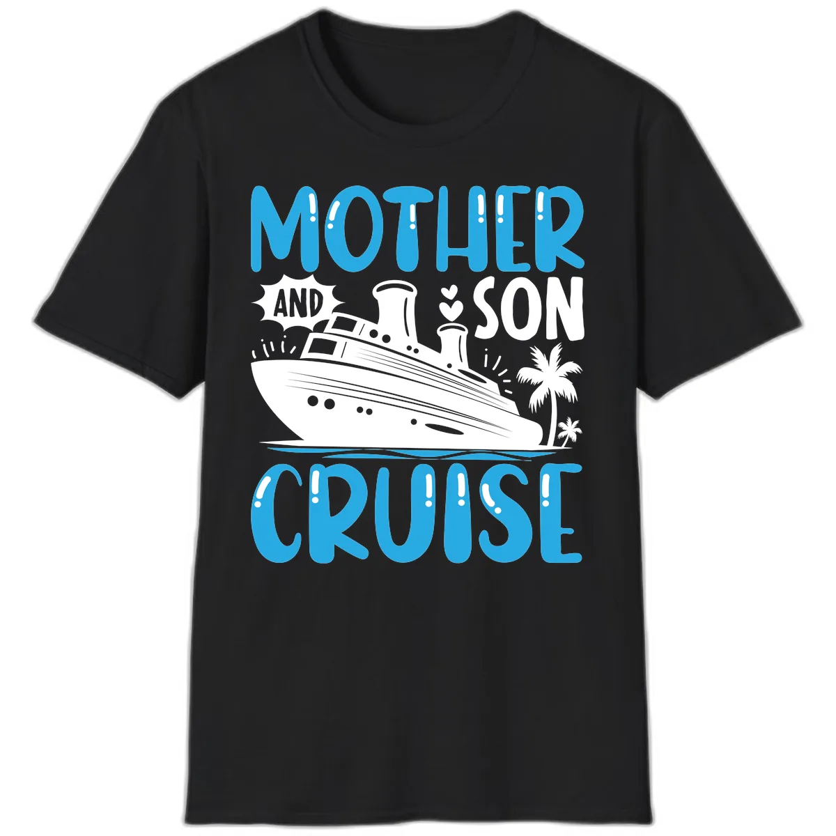 Mother And Son Cruise T-Shirt in Black
