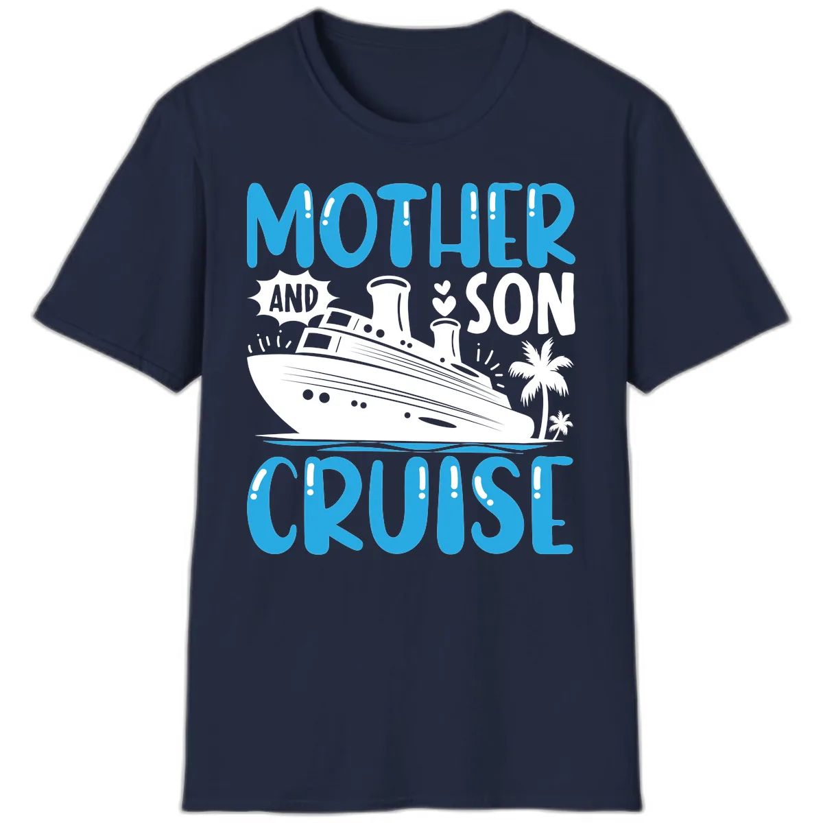 Mother And Son Cruise T-Shirt in Navy