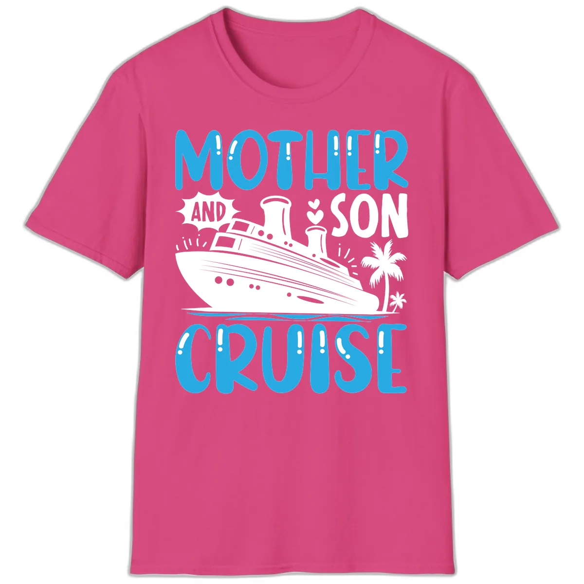Mother And Son Cruise T-Shirt in Heliconia