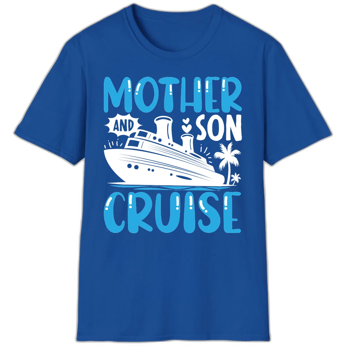 Mother And Son Cruise T-Shirt in Royal