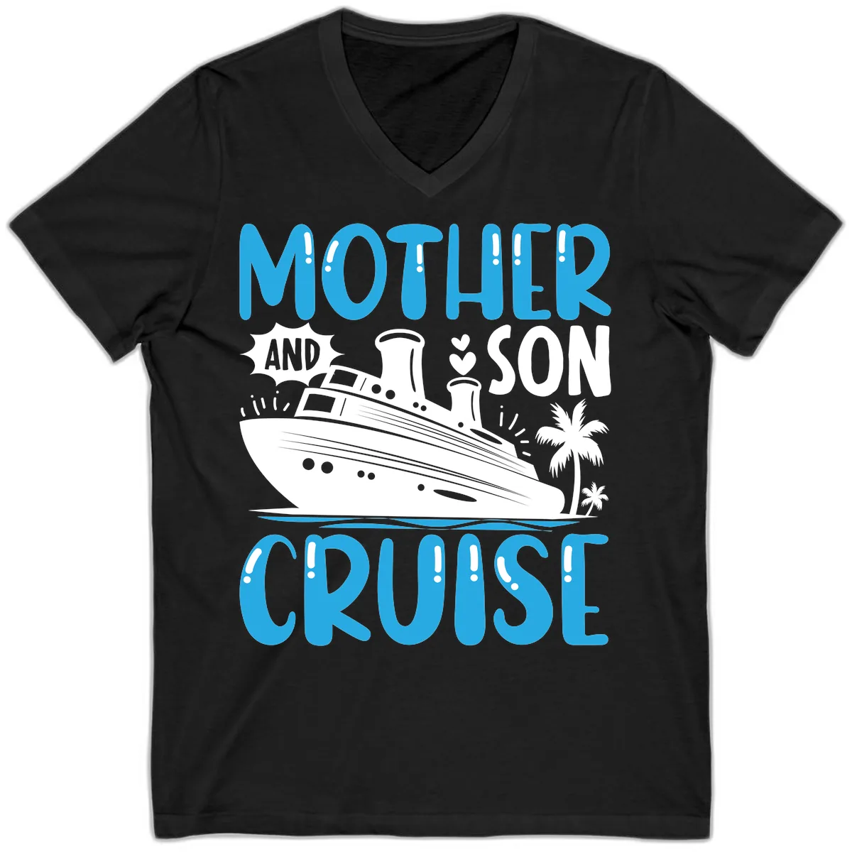 Mother And Son Cruise V-Neck in Black