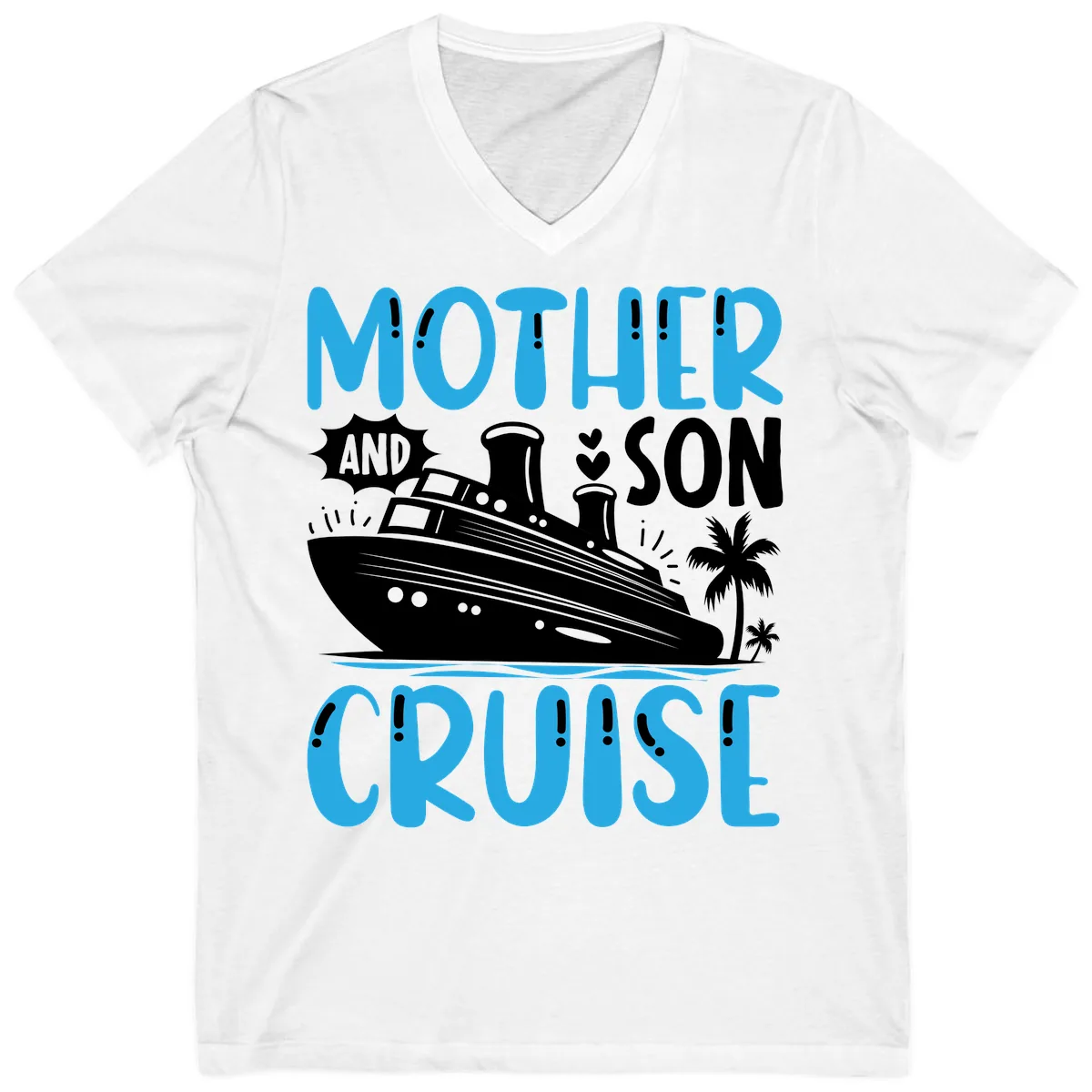 Mother And Son Cruise V-Neck in White