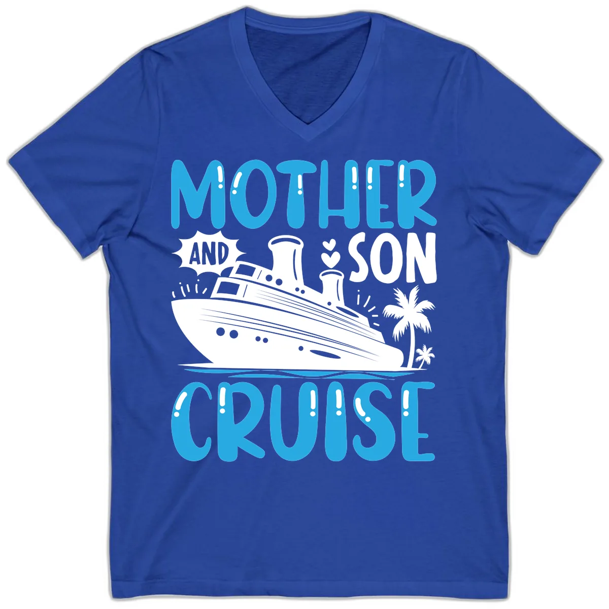 Mother And Son Cruise V-Neck in True Royal