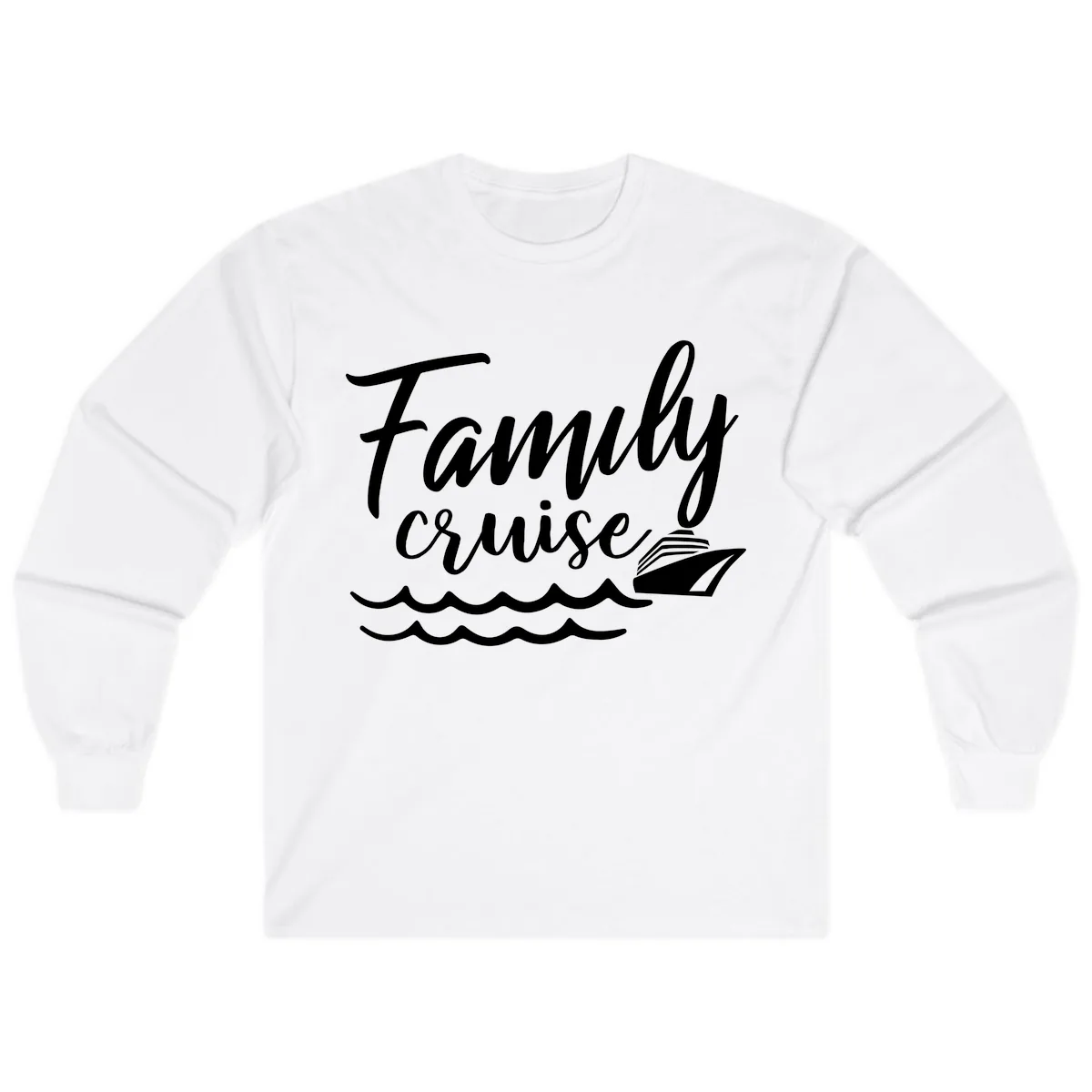 Family Cruise Adventure Long Sleeve in White