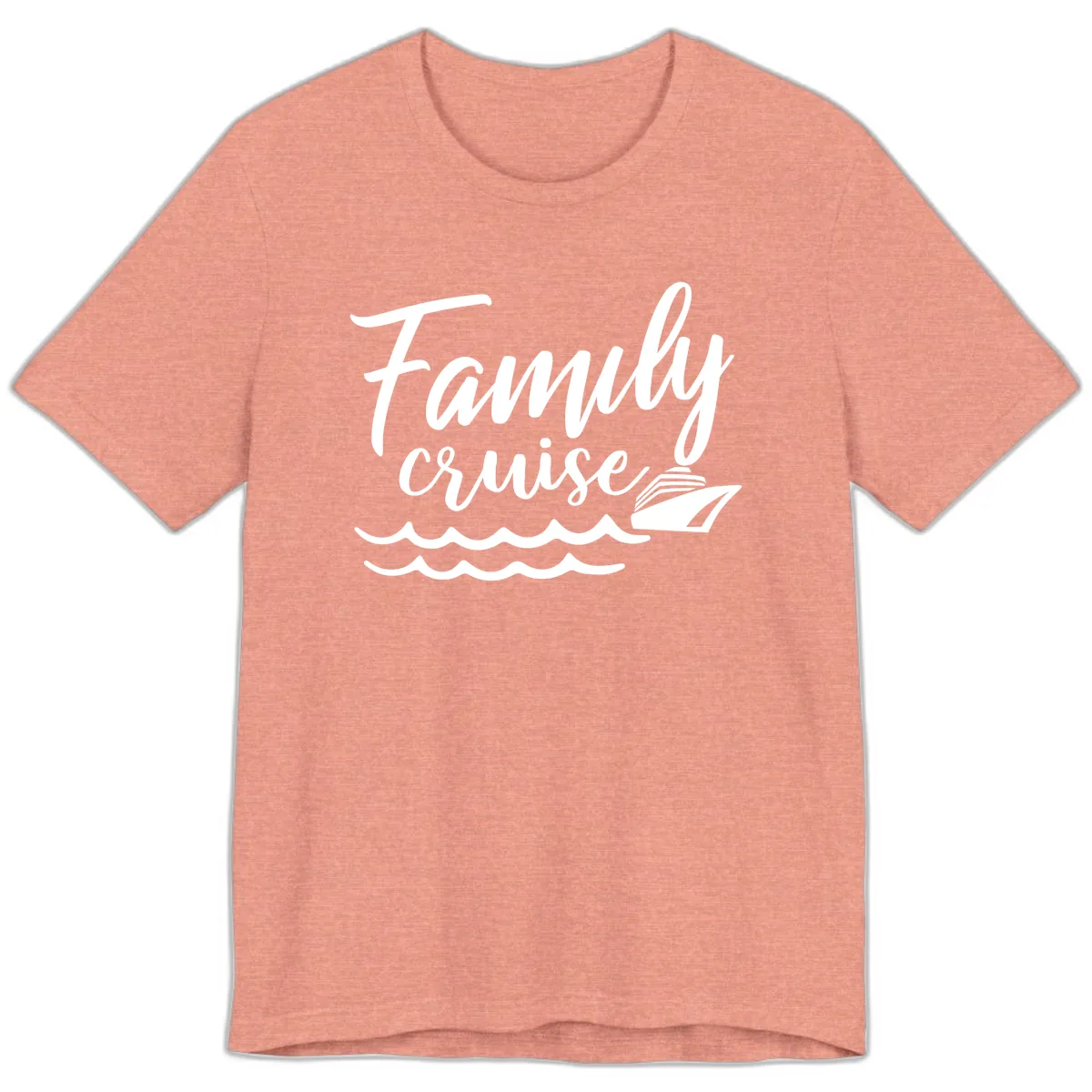 Family Cruise Adventure Premium T-Shirt in Heather Sunset
