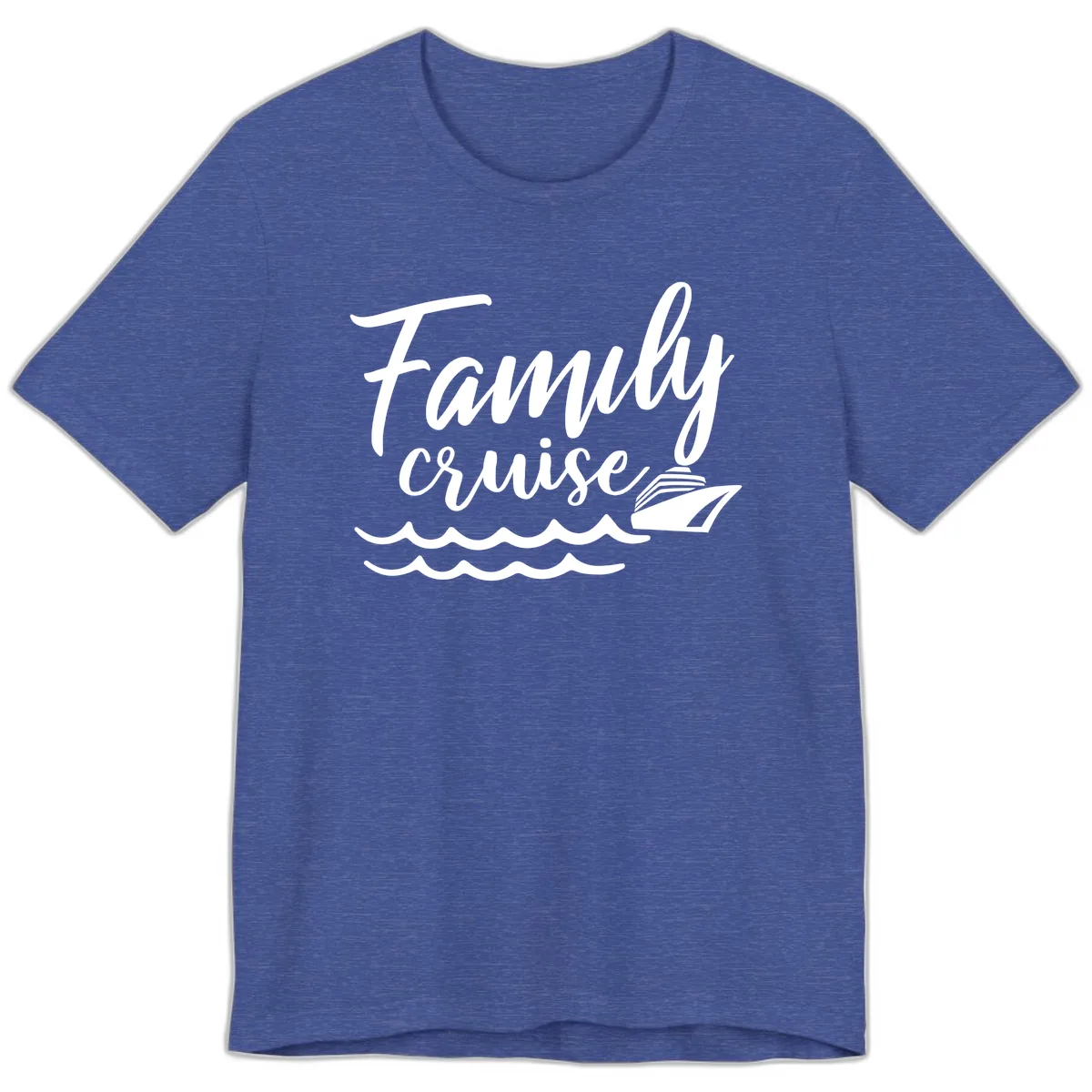 Family Cruise Adventure Premium T-Shirt in Heather True Royal