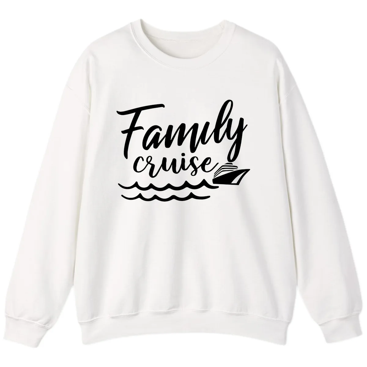 Family Cruise Adventure Sweatshirt in White