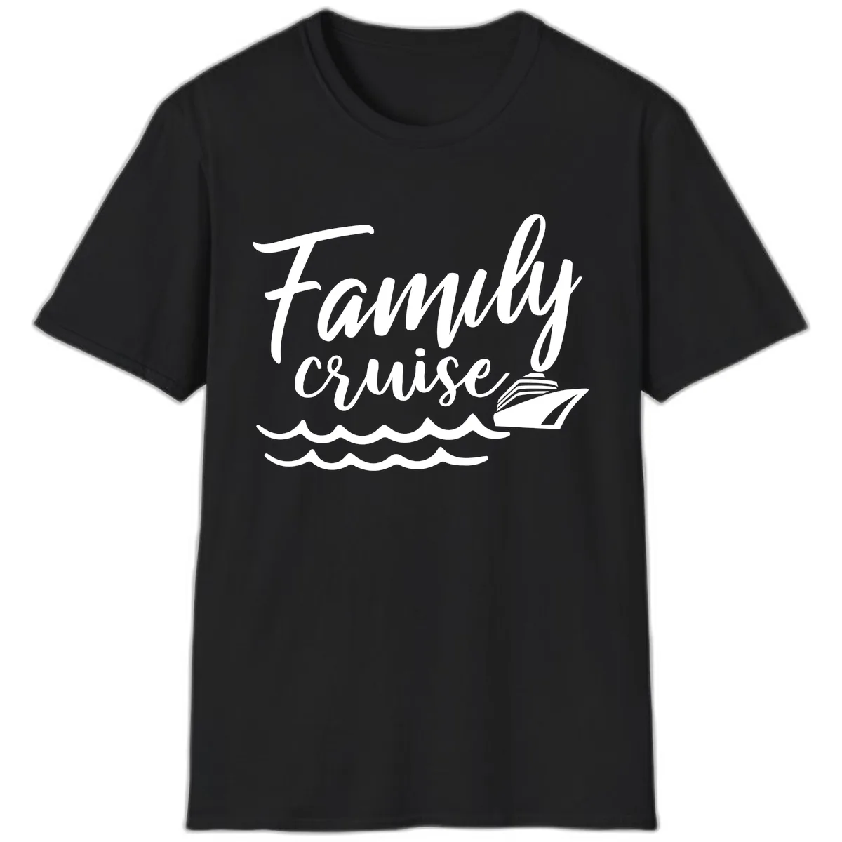 Family Cruise Adventure T-Shirt in Black