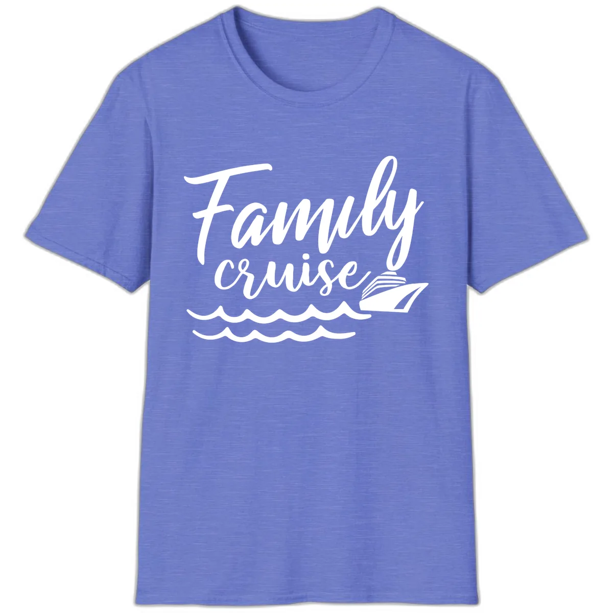 Family Cruise Adventure T-Shirt in Heather Royal
