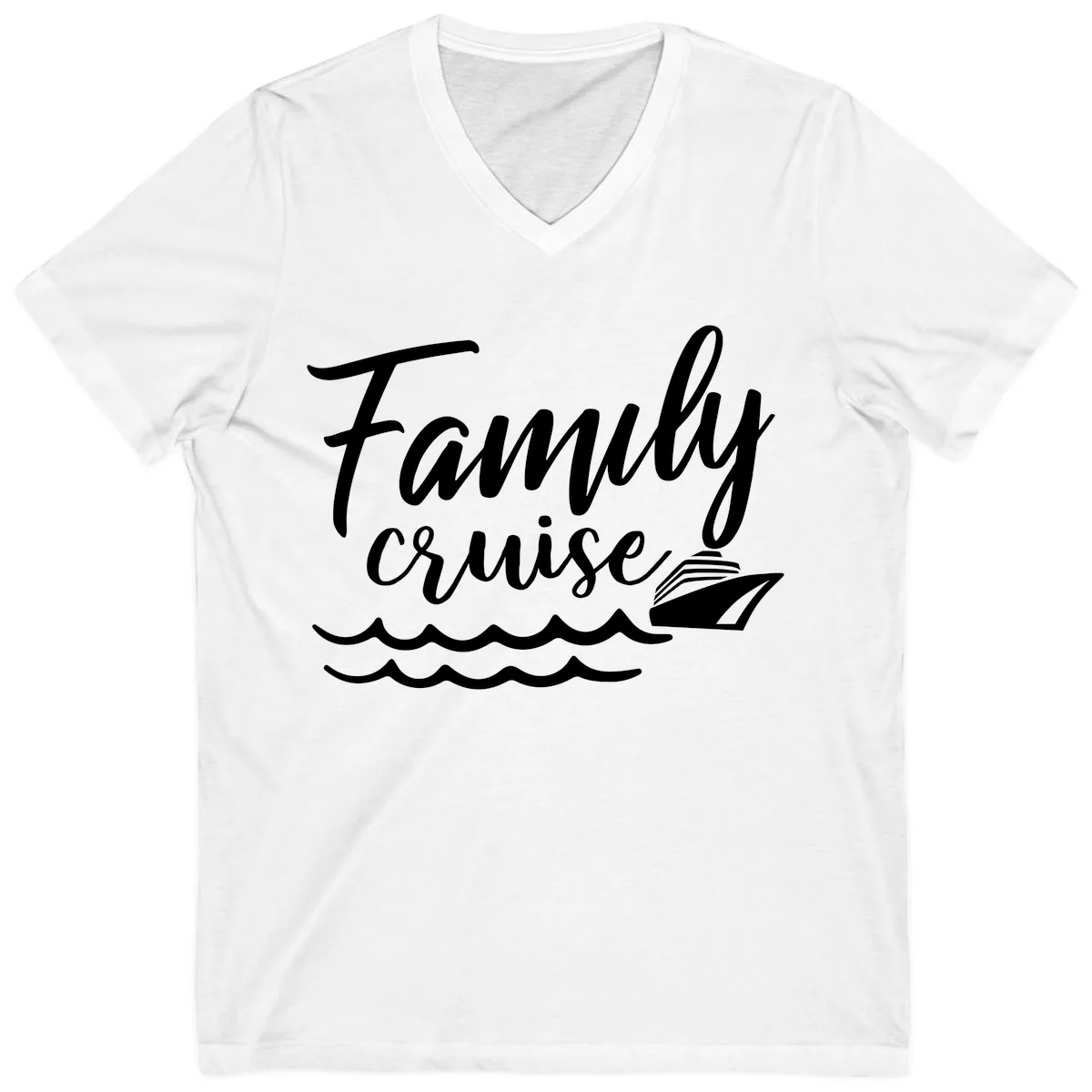 Family Cruise Adventure V-Neck in White