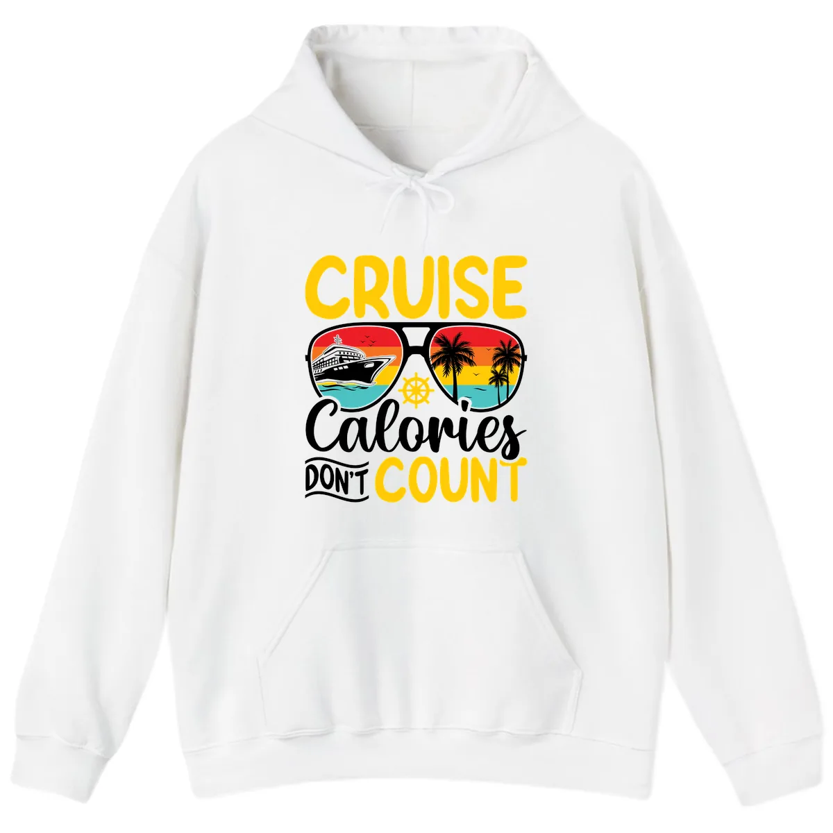 Cruise Calories Don't Count Hoodie in White