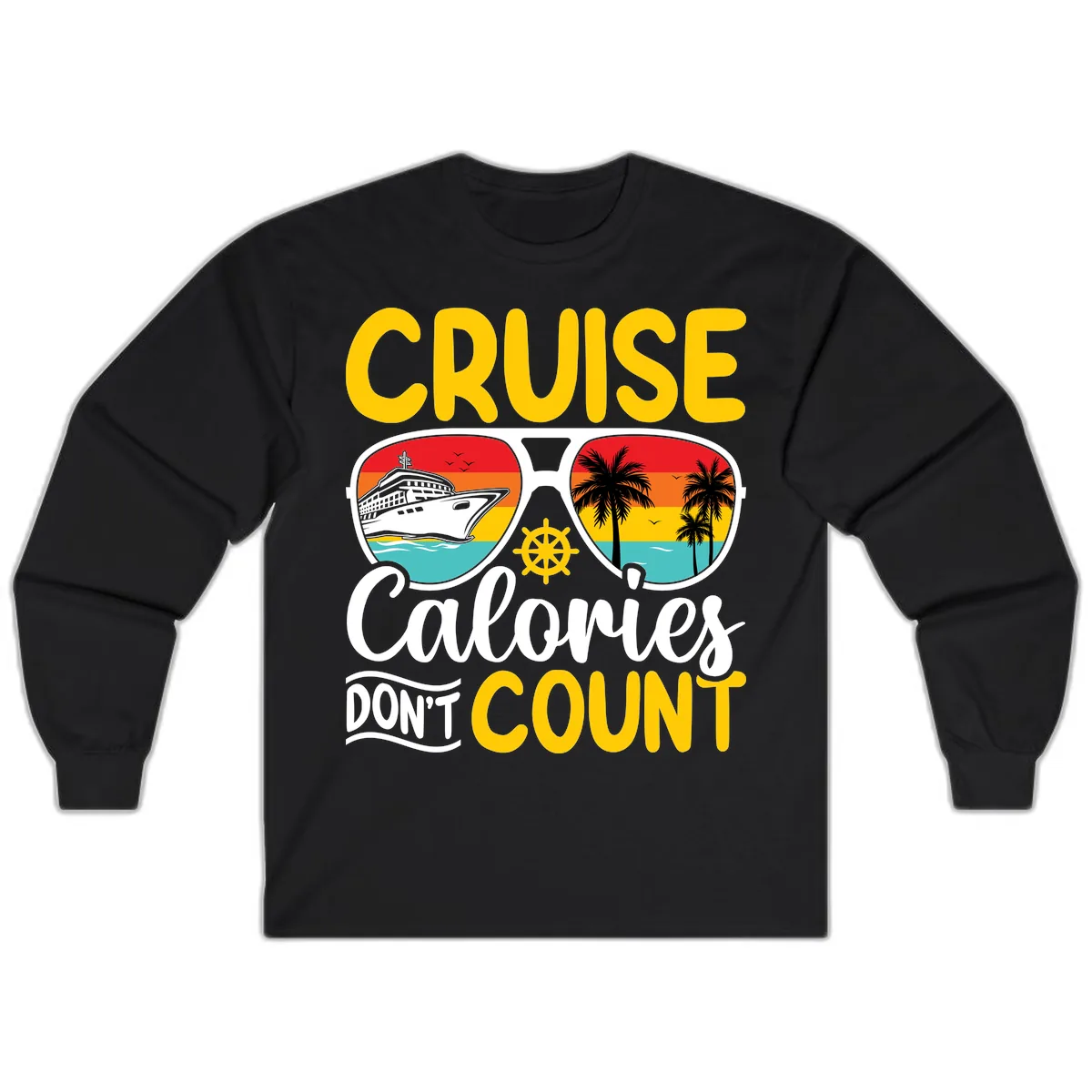 Cruise Calories Don't Count Long Sleeve in Black