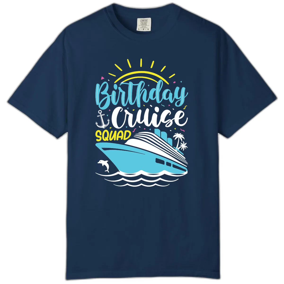 Birthday Cruise Squad Comfort Color in Navy