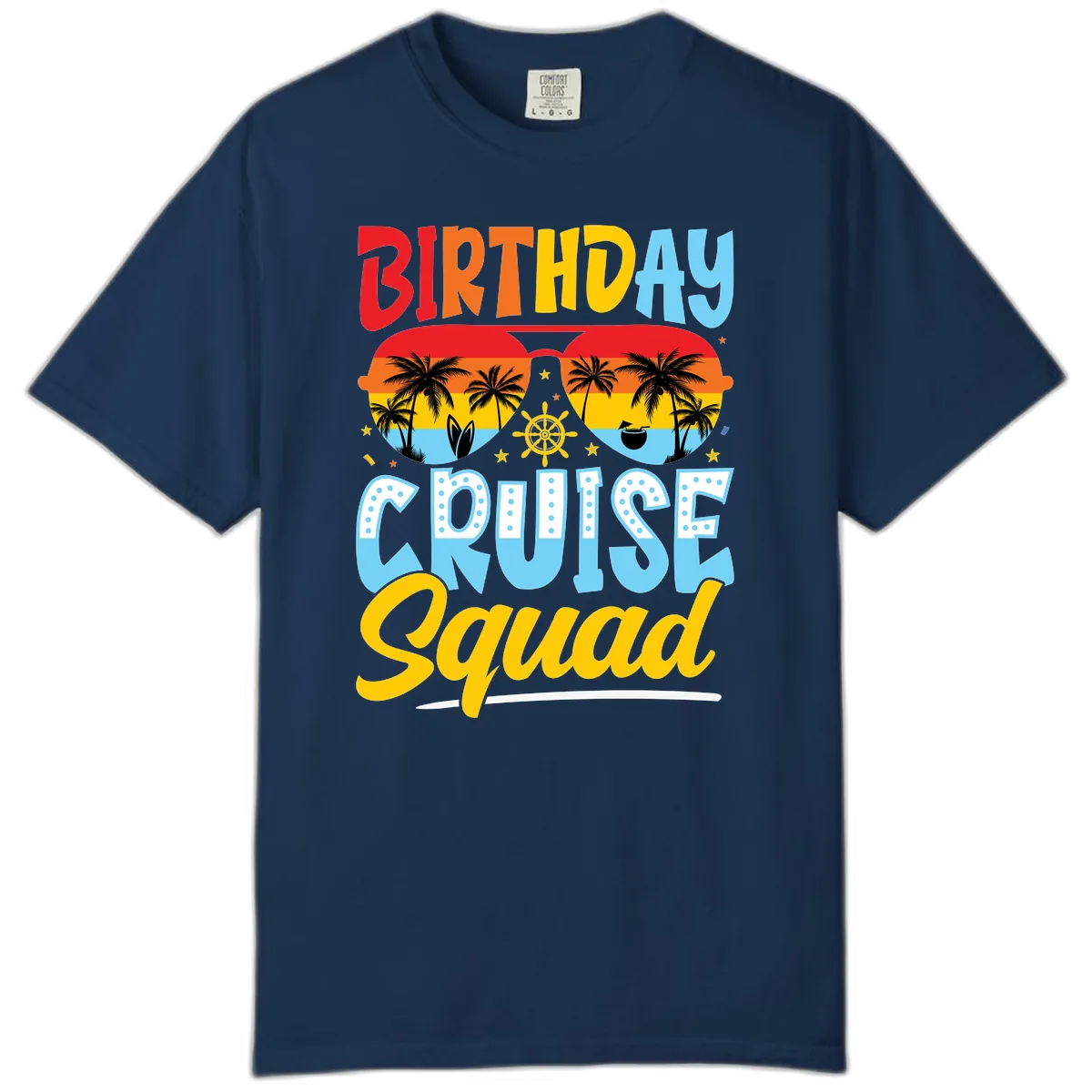 Birthday Cruise Squad Comfort Color in Navy