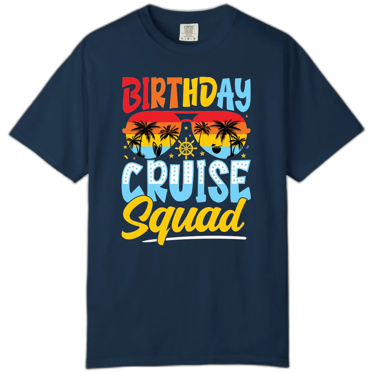 Birthday Cruise Squad Comfort Color in True Navy