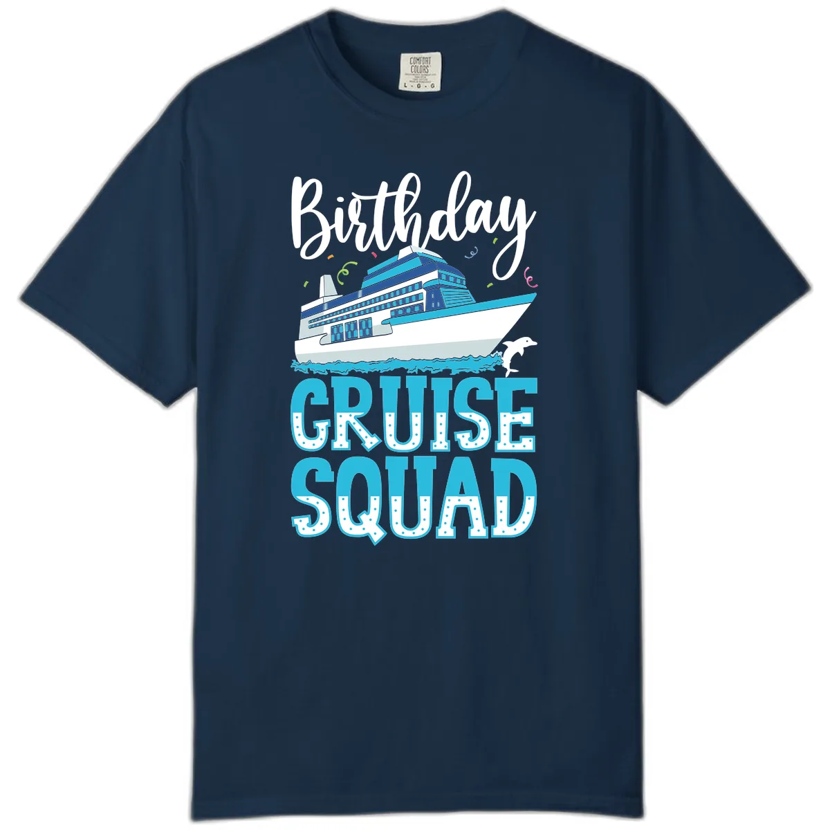 Birthday Cruise Squad Comfort Color in True Navy