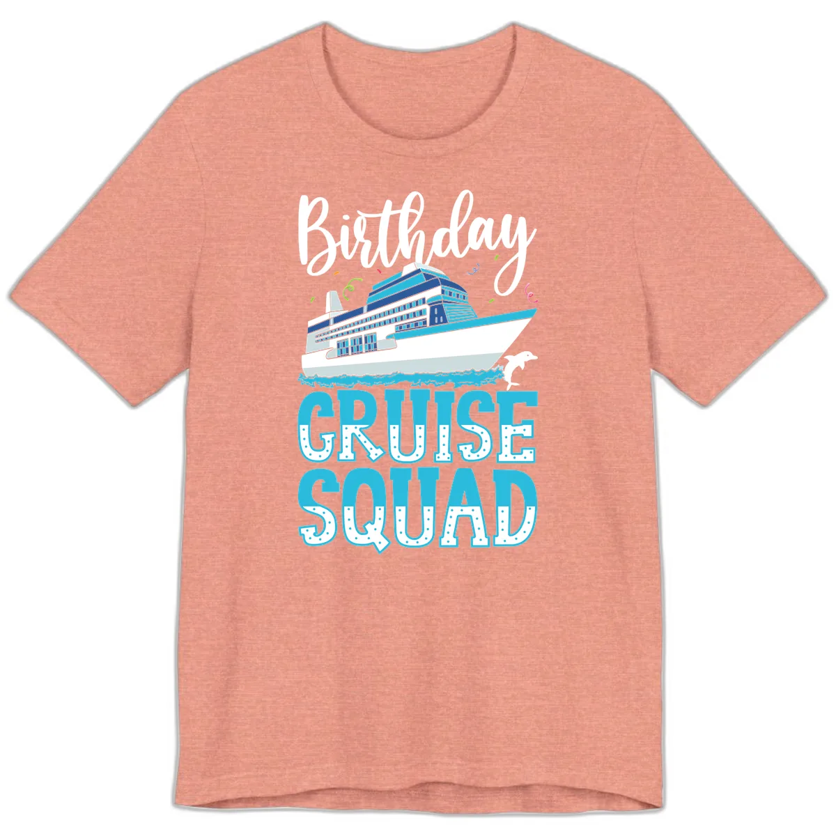 Birthday Cruise Squad Premium T-Shirt in Heather Sunset