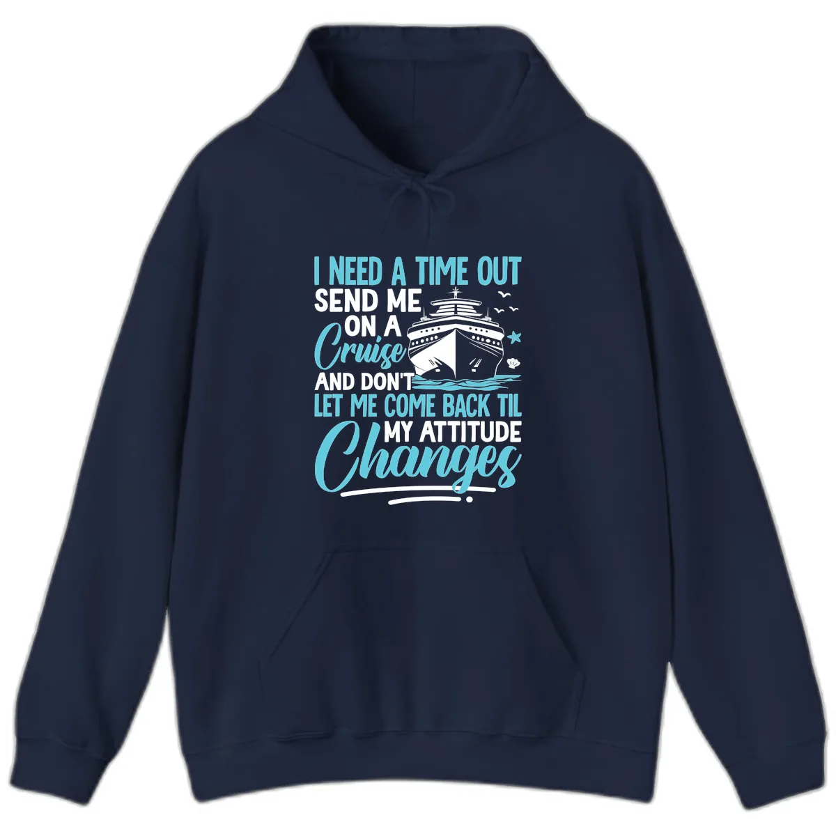 Attitude Adjustment Cruise Escape Hoodie in Navy