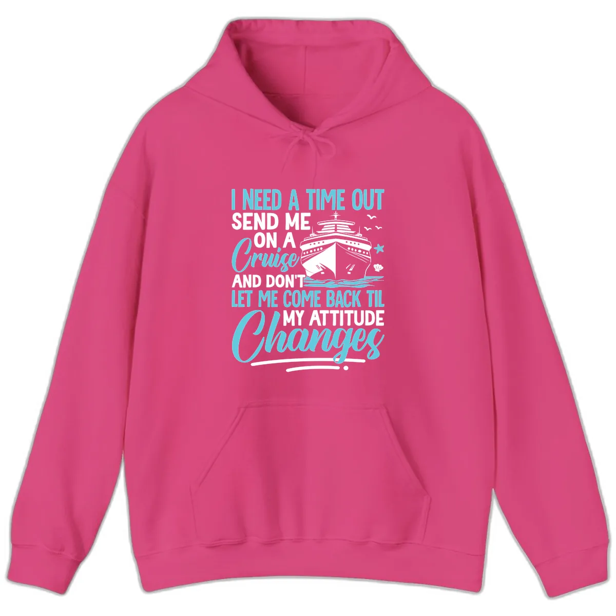 Attitude Adjustment Cruise Escape Hoodie in Heliconia