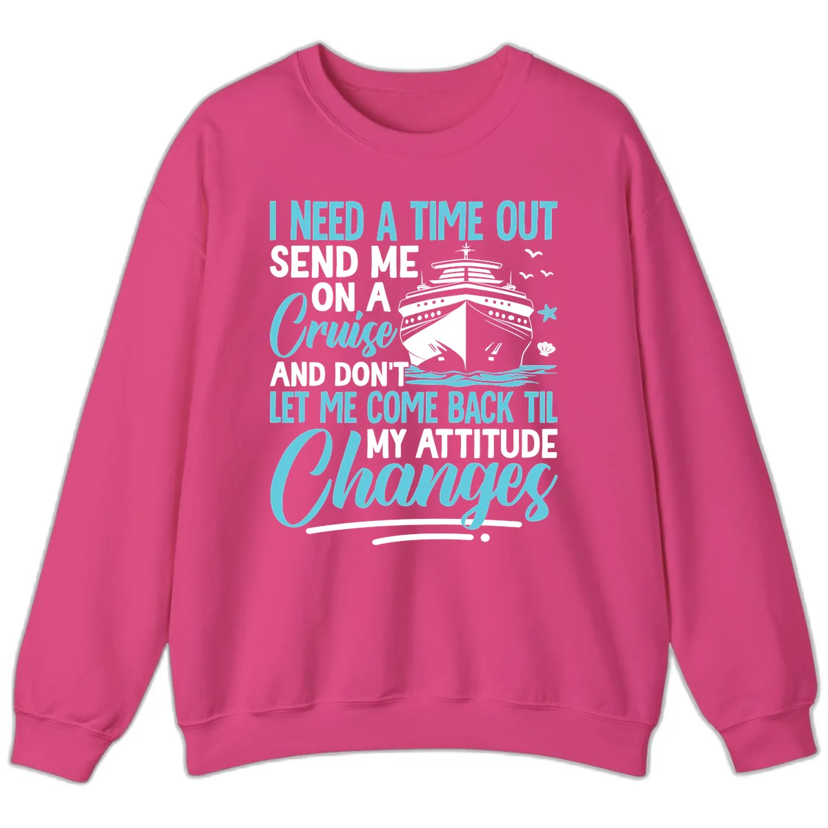 Attitude Adjustment Cruise Escape Sweatshirt in Heliconia