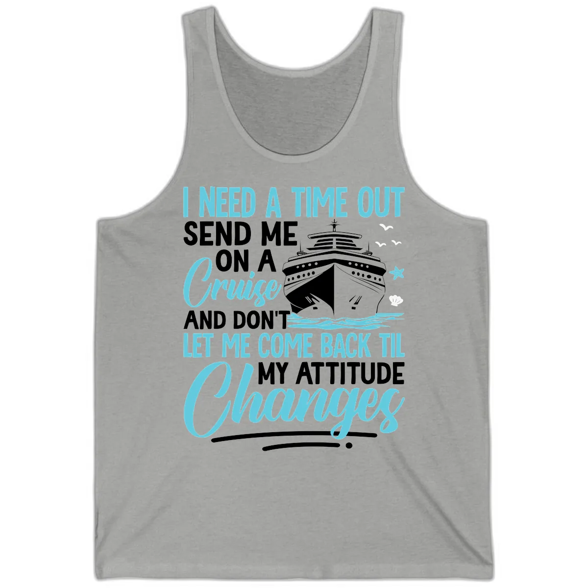 Attitude Adjustment Cruise Escape Tank in Athletic Heather